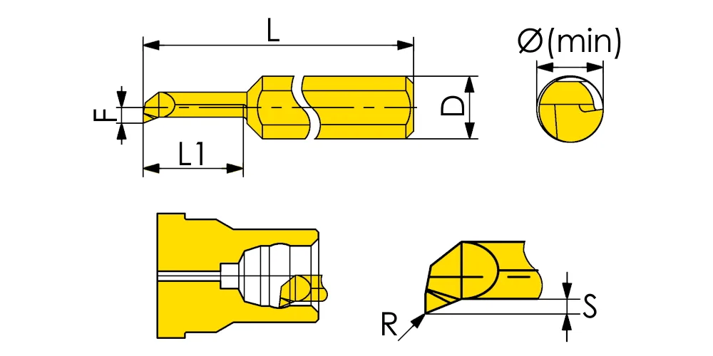 MPR3 R0.2 L15 Мини-резец твердосплавный CNC1, арт. 00133144: фото 2