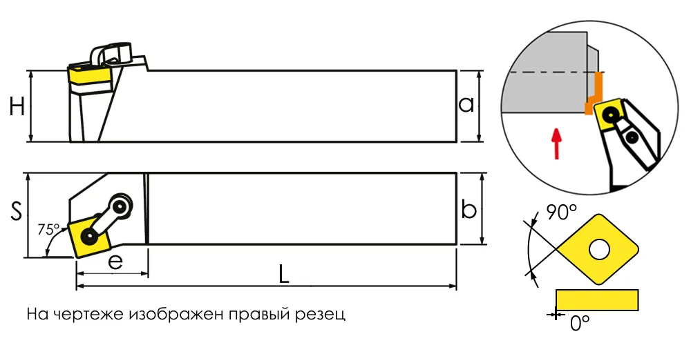 Резец токарный (державка) по металлу MetalCraft MSKNL2020K12, арт. 00096720