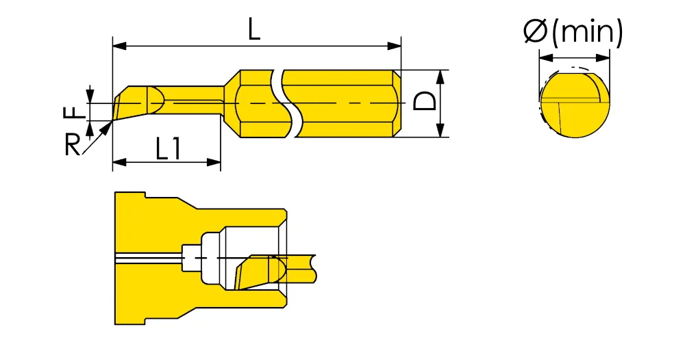 MTR6 R0.2 L22 Мини-резец твердосплавный CNC1, арт. 00133095: фото 2