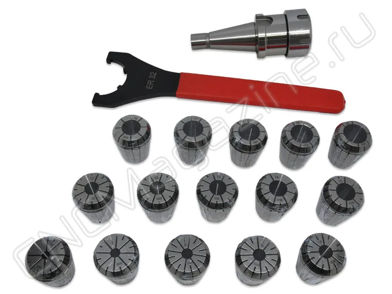 NT30-ER32-60 15PCS Патрон с набором цанг 15 шт (d6-20 мм) CNCM, арт. 26600