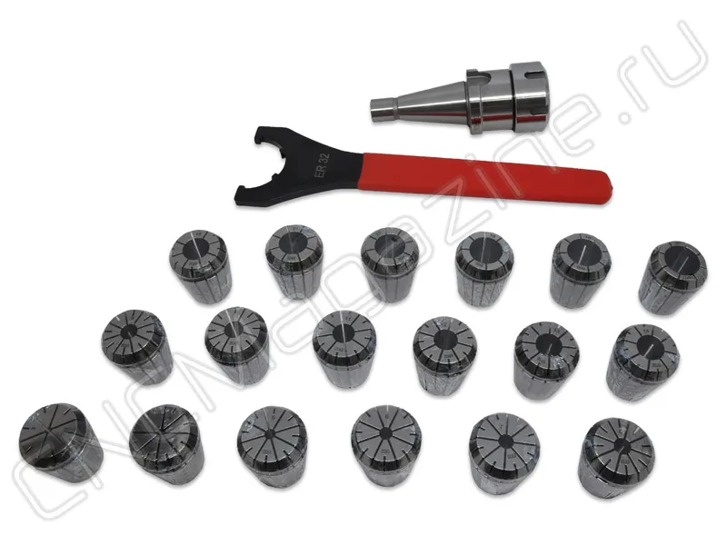 NT30-ER32-60 18PCS Патрон с набором цанг 18 шт (d3-20 мм) CNCM, арт. 26599