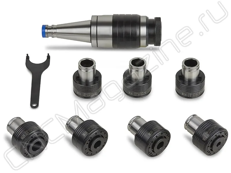 NT40-GT24-7 pcs Быстросменный резьбонарезной патрон с компенсацией по длине (набор) CNCM, арт. 23087