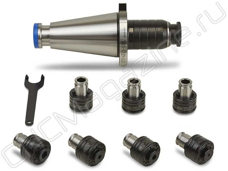 NT50-GT12-7 pcs Быстросменный резьбонарезной патрон с компенсацией по длине (набор) CNCM, арт. 23092