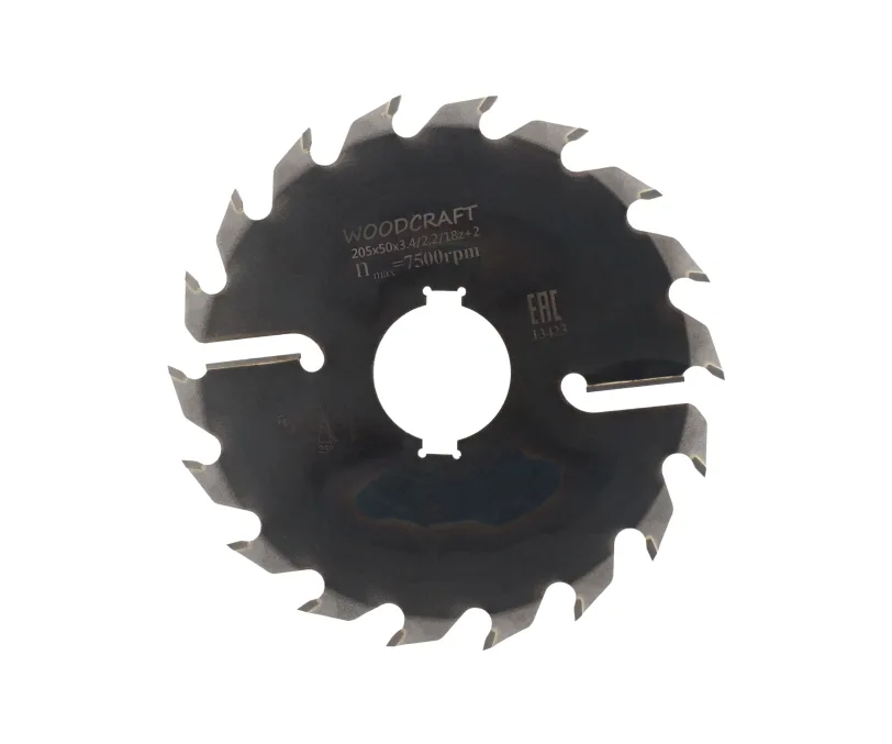 Пила дисковая WoodCraft 205х50х3.4/2.2/18z+2