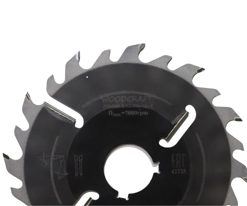 Пила дисковая WoodCraft 250х50х3.2/2.2/(12z+12)+4: фото 2
