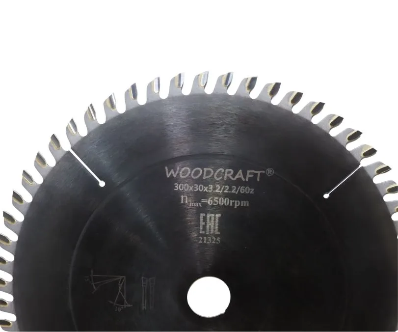 Пила дисковая WoodCraft 300х30х3.2/2.2/60z: фото 2