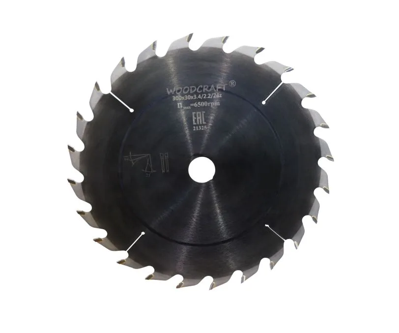 Пила дисковая WoodCraft 300х30х3.4/2.2/24z