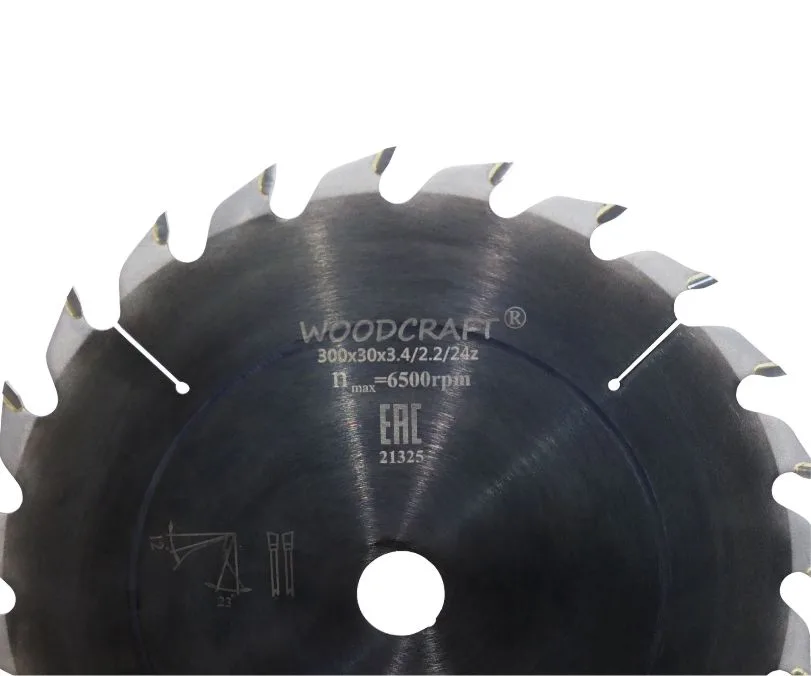 Пила дисковая WoodCraft 300х30х3.4/2.2/24z: фото 2