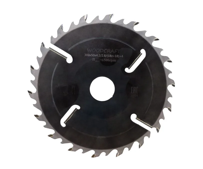 Пила дисковая WoodCraft 300х50х4.2/2.8/(18z+18)+4