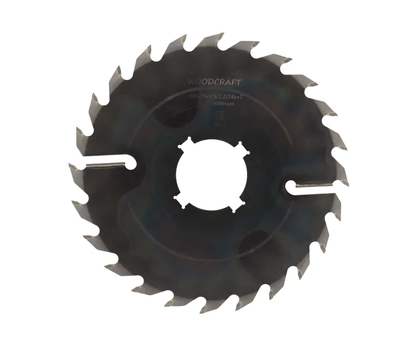 Пила дисковая WoodCraft 300х75х3.5/2.2/24z+2 (13,5х7,5 - 4 шт., под 90 гр.)