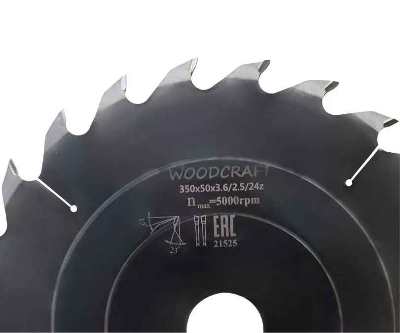 Пила дисковая WoodCraft 350х50х3.6/2.5/24z: фото 2