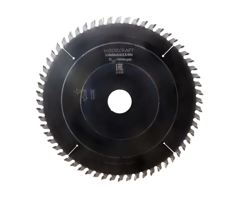 Пила дисковая WoodCraft 350х50х3.6/2.5/60z