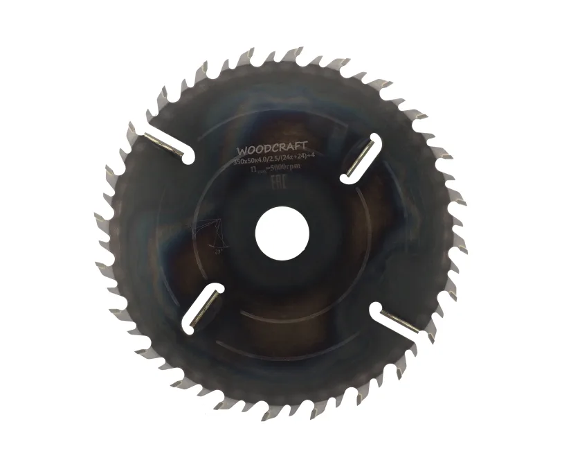 Пила дисковая WoodCraft 350х50х4.0/2.5/(24z+24)+4