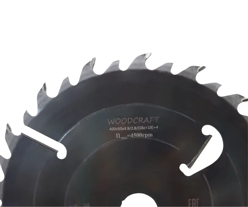 Пила дисковая WoodCraft 400х50х4.9/2.8/(18z+18)+4 п.у.28: фото 2
