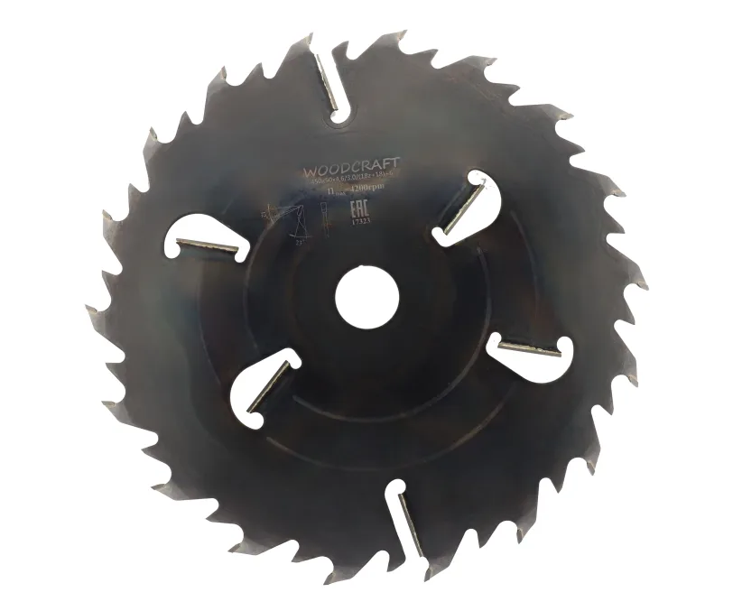 Пила дисковая WoodCraft 450х50х4.6/3.0/(18z+18)+6