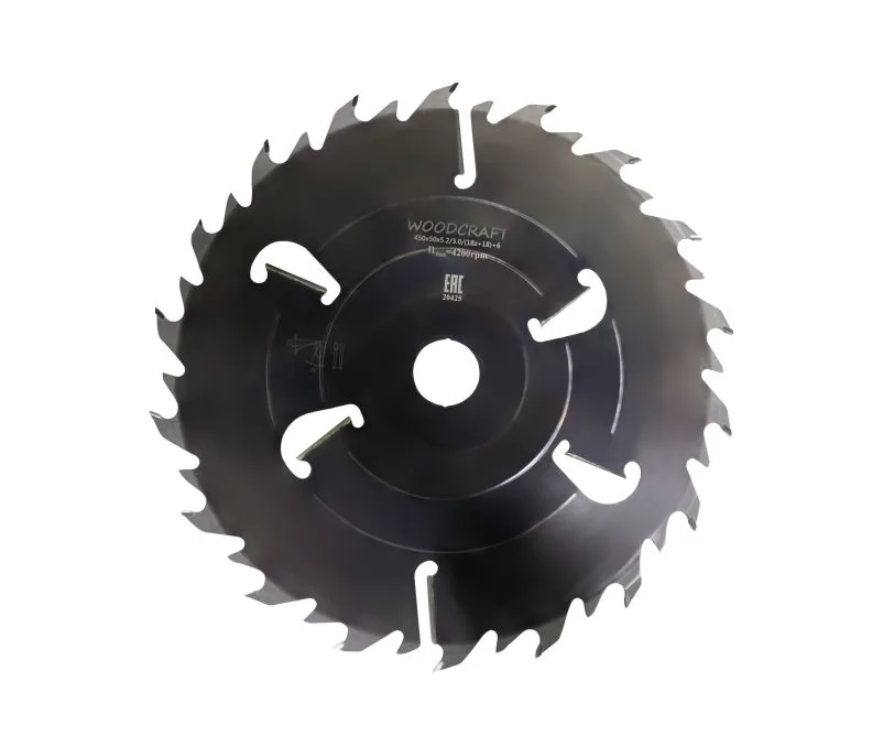Пила дисковая WoodCraft 450х50х5.2/3.0/(18z+18)+6 п.у.28