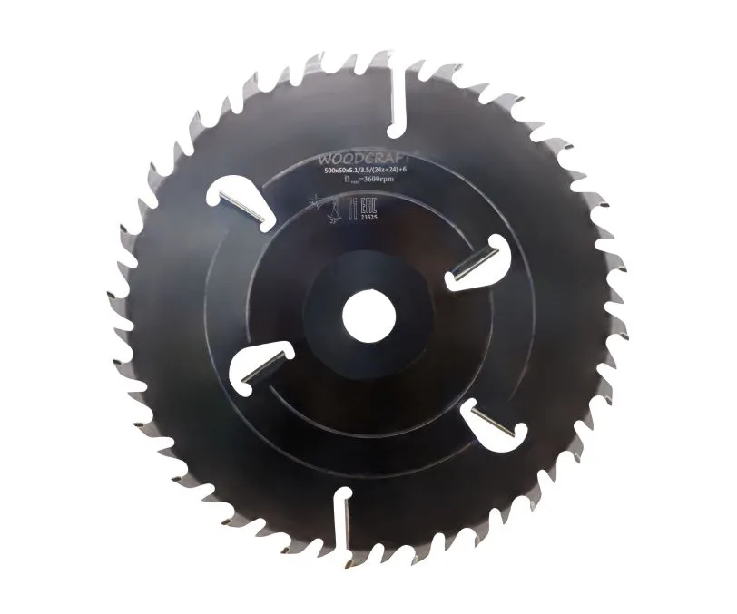 Пила дисковая WoodCraft 500х50х5.1/3.5/(24z+24)+6