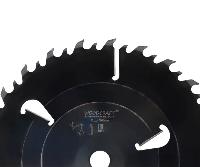 Пила дисковая WoodCraft 630х50х6.0/4.0/(24z+24)+6: фото 2