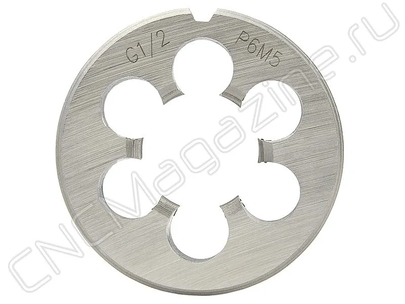 Плашка круглая для трубной цилиндрической резьбы G1/2 P6M5 (HSS) CNCM, арт. 11866: фото 2