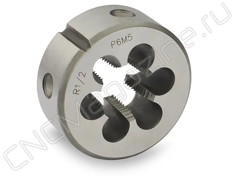 Плашка круглая для трубной конической резьбы R1/2 P6M5 (HSS) CNCM, арт. 17432: фото 2
