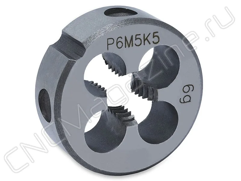 Плашка круглая для метрической резьбы М10х0.75 д30 ISO2568 Р6М5К5 (HSS-E) CNCM, арт. 23427