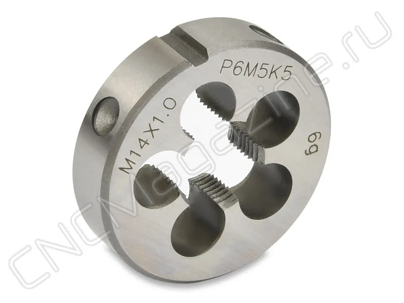 Плашка круглая для метрической резьбы М14х1 д38 ISO2568 Р6М5К5 (HSS-E) CNCM, арт. 23436