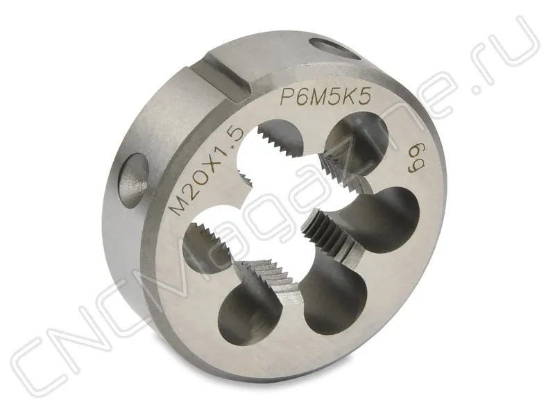 Плашка круглая для метрической резьбы М20х1.5 д45 ISO2568 Р6М5К5 (HSS-E) CNCM, арт. 23449
