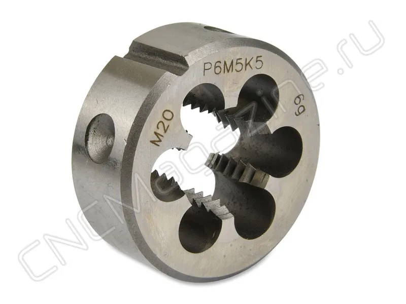 Плашка круглая для метрической резьбы М20х2.5 д45 ISO2568 Р6М5К5 (HSS-E) CNCM, арт. 23447