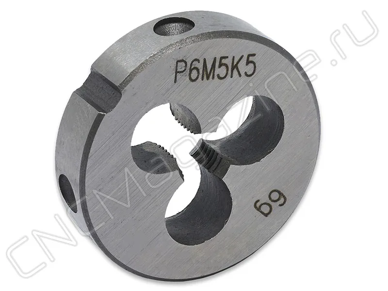Плашка круглая для метрической резьбы М4х0.7 д20 ISO2568 Р6М5К5 (HSS-E) CNCM, арт. 23408