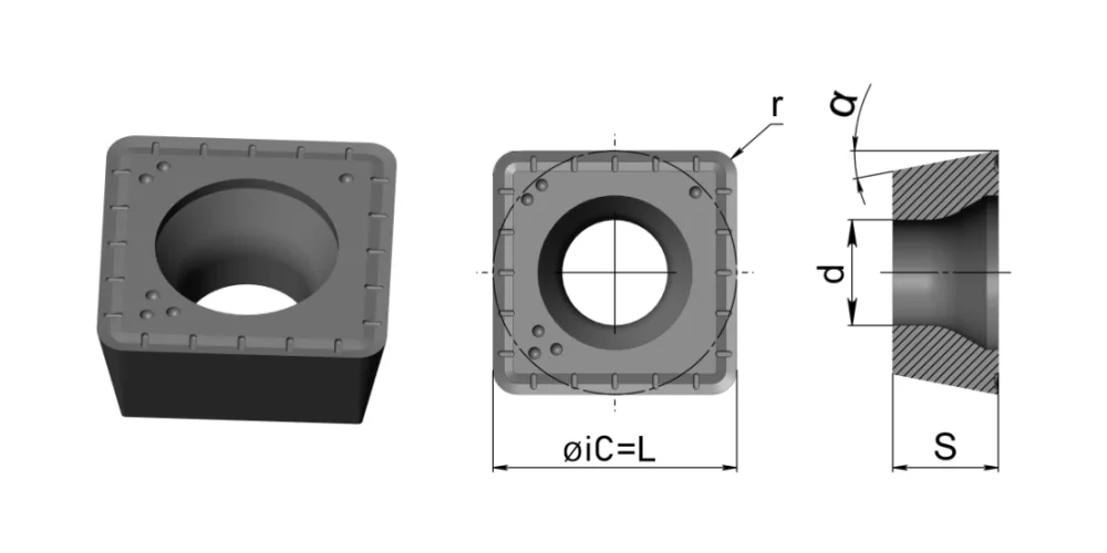 Пластина для сверления DESKAR QCMT080304-CM-LF6018S, арт. 00132964