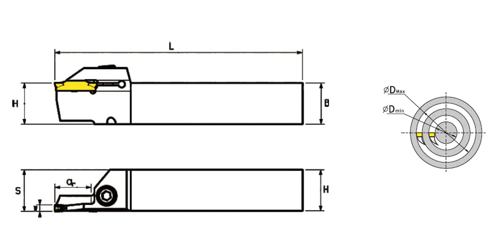 Резец канавочный для торца SANT QFFD2525RR10-48H, арт. 00137968