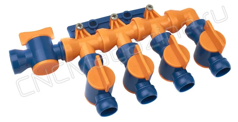 Разветвитель из 1 в 4 с запорными кранами 1/2" (54410) JFLO, арт. 10495