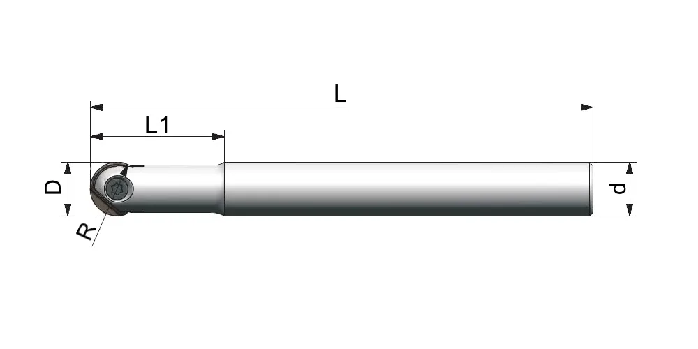 Фреза концевая со сменными пластинами SANT RB03.12Z12.012.L, арт. 00130888