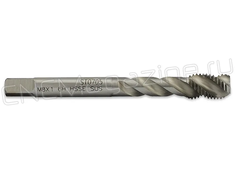 Метчик М8х1,0 HSS-E 6H со спиральной канавкой, (38), SUS S020081 WILSON, арт. 14406
