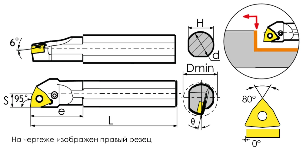 Державка расточная 00059042 SANT S20Q-PWLNL08: фото 3