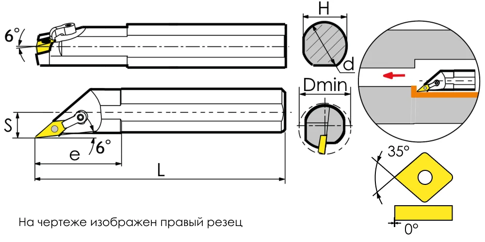 Державка расточная 00066903 SANT S25R-MVXNR16