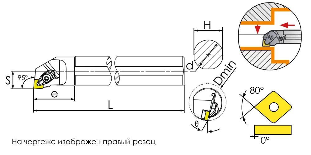 Державка расточная 00066925 SANT S32S-DCLNR12: фото 3
