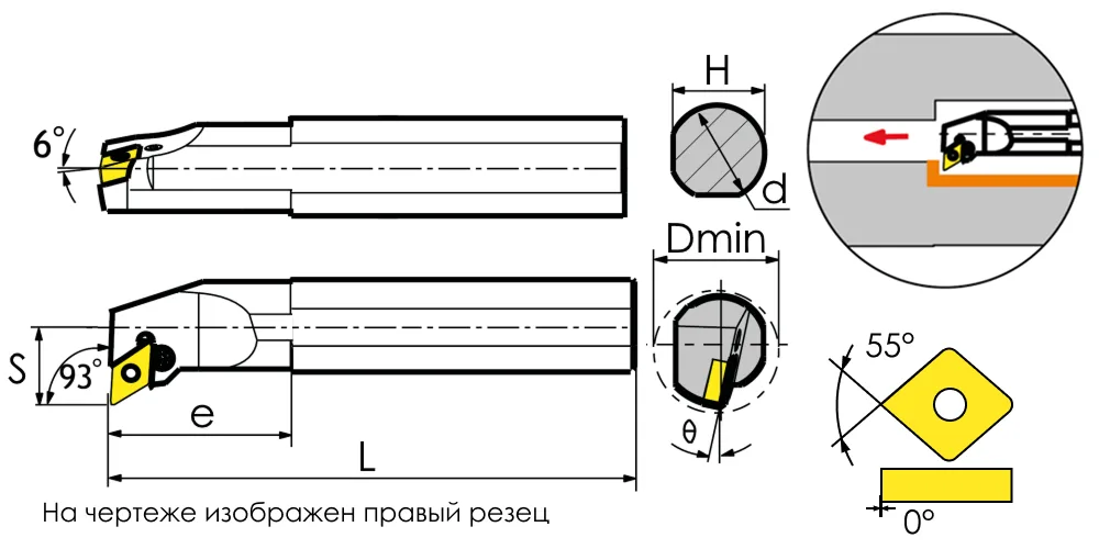 Державка расточная SANT S32S-PDUNL15-3, арт. 00060427: фото 3