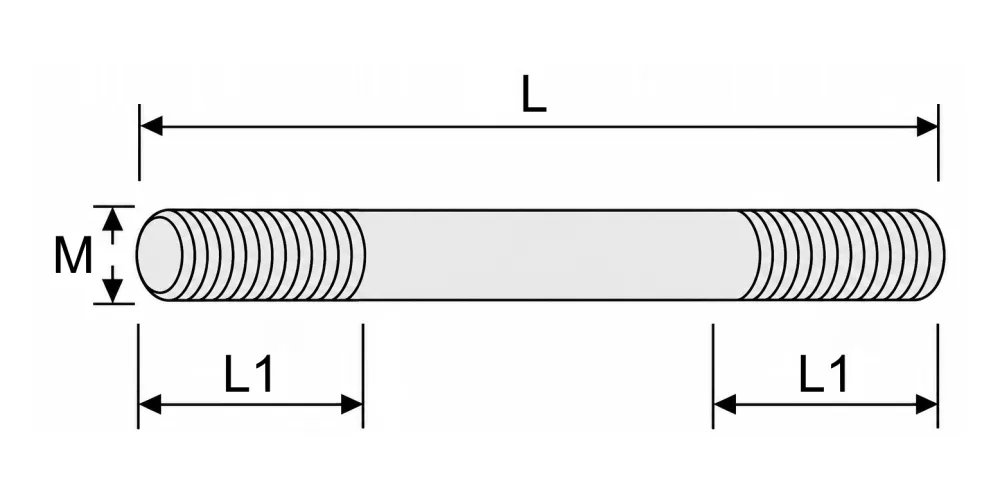 Шпилька резьбовая M16×100 MetalCraft, арт. 00132167: фото 3