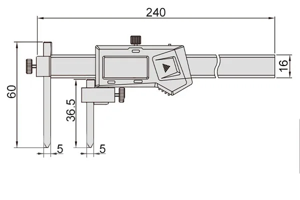 Штангенциркуль цифровой межцентровой ШЦЦСЦ-150 5-150 мм/0.2-6", 0.01 мм/0.0005" Intool, арт. 20369: фото 2