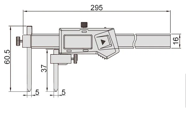 Штангенциркуль цифровой межцентровой ШЦЦСЦ-200 5-200 мм/0.2-8", 0.01 мм/0.0005" Intool, арт. 20370: фото 2