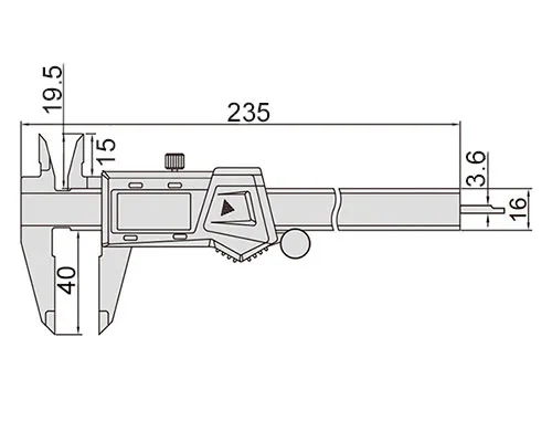 Штангенциркуль цифровой ШЦЦ 150х0.01 и 6"х0.0005", IP67 (Проф), губки 40 мм Intool, арт. 11131: фото 2