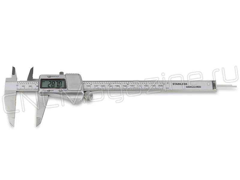 Штангенциркуль электронный с цифровой индикацией ШЦЦ 200х0.01 и 8"х0.0005", углеродистая сталь, стальной корпус Intool, арт. 18946: фото 2