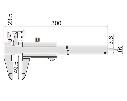 Штангенциркуль нониусный 200х0.05 и 8"х1/128", нержавеющая сталь Intool, арт. 17578: фото 2