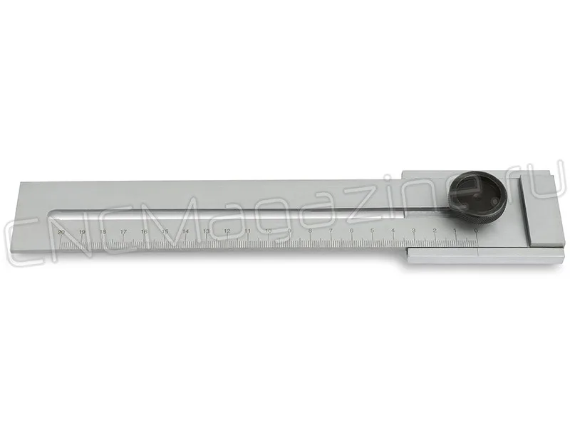 Маркировочная линейка с упором 0-200 мм/0-8", 0.1 мм, 40 мм Intool, арт. 20380