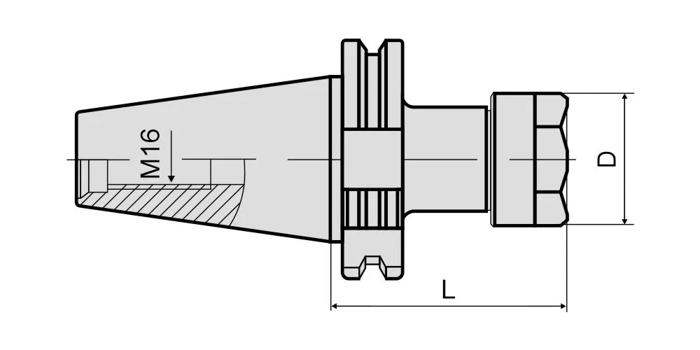 Цанговый патрон с зажимной мини-гайкой DIN69871 MetalCraft SK40-ER11M-070, арт. 00138594
