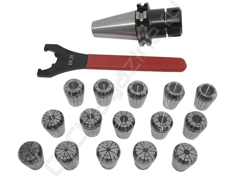 SK40-ER25-70 15PCS Патрон с набором цанг 15 шт (d2-16 мм) CNCM, арт. 26586