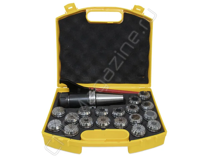 SK40-ER32-100 18PCS Патрон с набором цанг 18 шт (d3-20 мм) CNCM, арт. 26588: фото 4