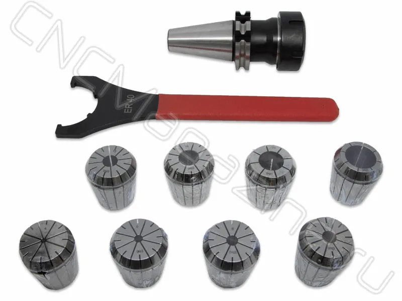 SK40-ER40-70 8PCS Патрон с набором цанг 8 шт (d4/6/8/10/12/16/20/25 мм) CNCM, арт. 26593