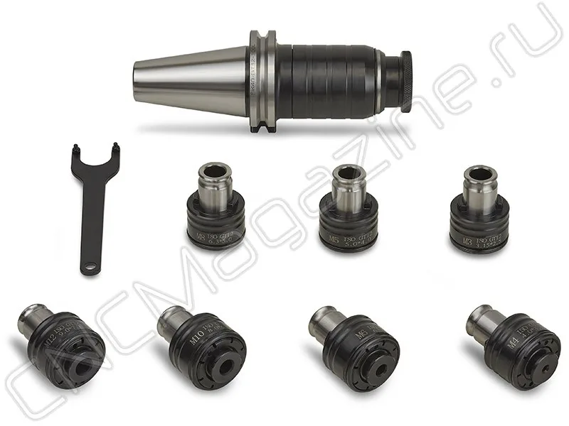 SK40-GT12-7 pcs Быстросменный резьбонарезной патрон с компенсацией по длине (набор) CNCM, арт. 23088